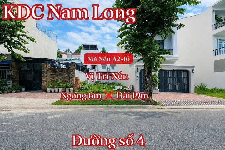 BÁN NỀN ĐƯỜNG SỐ 4 KHU DÂN CƯ NAM LONG - P. CÁI RĂNG - TP. CẦN THƠ
