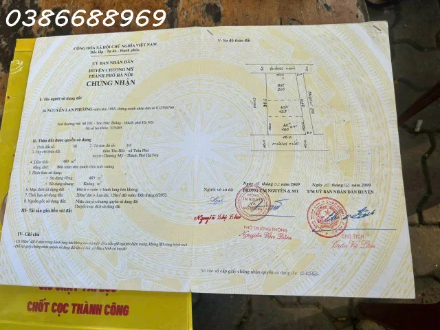 E là chính chủ bán 650m đất 3 mặt tiền, đg ôtô tránh tại Chương Mỹ-HN