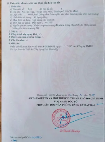 Bán đất 6604m² ngang 21m giá 27.4 tỷ tại Xã Hóc Môn
