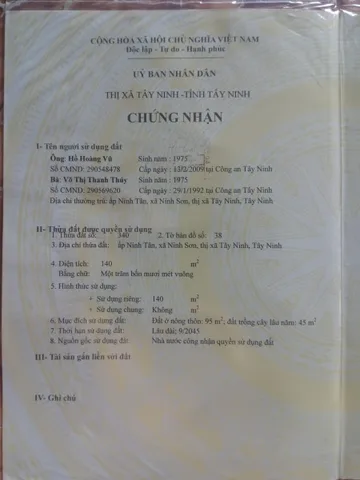 Bán đất thổ cư ngang 5 mét