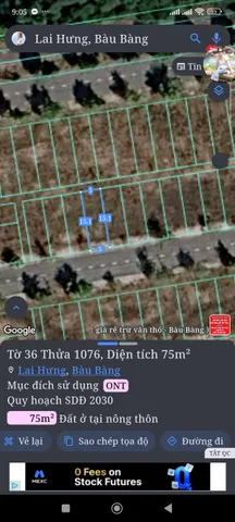 Bán đất 75m² full thổ cư ngang 5m giá 1.2 tỷ tại Phường Bến Cát