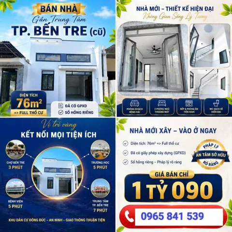 BÁN NHÀ NGUYÊN CĂN TẠI BẾN TRE