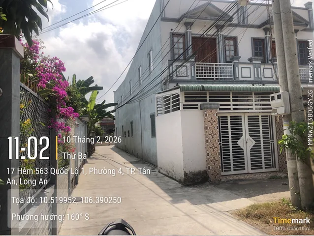 BÁN NHÀ LÔ GÓC 2 MẶT HẺM – PHƯỜNG 4, TP. TÂN AN, LONG AN