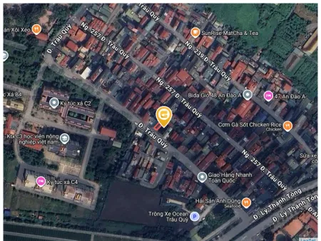 Bán đất 174m² có sẵn 165m² thổ cư ngang 5-6,2m giá 45 tỷ tại Đường Trâu Quỳ Xã Gia Lâm
