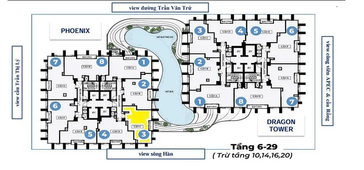 Duy nhất căn góc view trực diện sông Hàn, cầu Rồng tại Landmark Đà Nẵng giá chỉ 7,255 tỷ