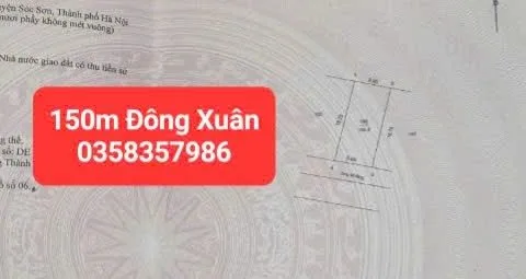 Bán Đất 150m² thổ cư 150m² giá 3.8 tỷ tại Xã Sóc Sơn Hà Nội