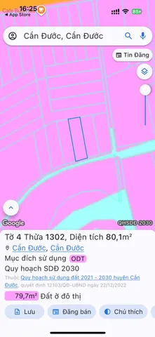 Bán Đất thổ cư 80m² giá 650 triệu tại Thị trấn Cần Đước Huyện Cần Đước Long An
