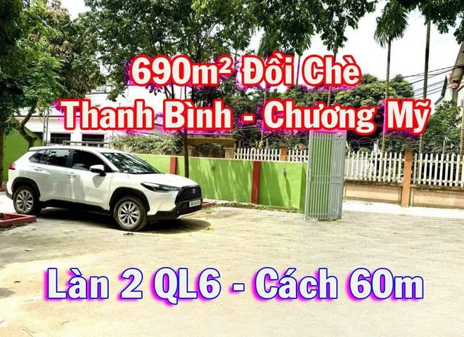 Đất làn 2 QL6 thuộc Đồi Chè, Thanh Bình 690m² thổ cư 400m² giá 15 tỷ tại Đường Quốc Lộ 6A Xã Thanh Bình Huyện Chương Mỹ Hà Nội