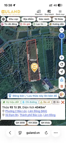 Bán Đất 7202m² thổ cư 400m² giá 9.7 tỷ tại Phường 2 Bảo Lộc Lâm Đồng