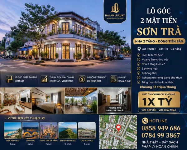 💎 LÔ GÓC 2 MẶT TIỀN SƠN TRÀ – NHÀ 2 TẦNG CÓ DÒNG TIỀN SẴN