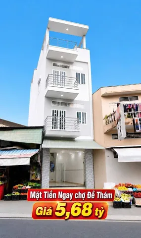 Hàng Hiếm!!! 5 tỷ 680 - BÁN NHÀ MINI 3 TẦNG Số 74A MẶT TIỀN ĐƯỜNG ĐỀ THÁM (ngay tại chợ)