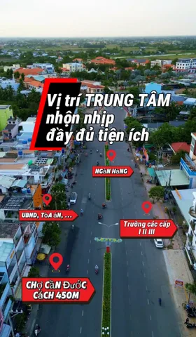 Bán Đất 80m² Thổ cư ở QL50 rẻ vô 450m ngay trung tâm Thị trấn Cần Đước
