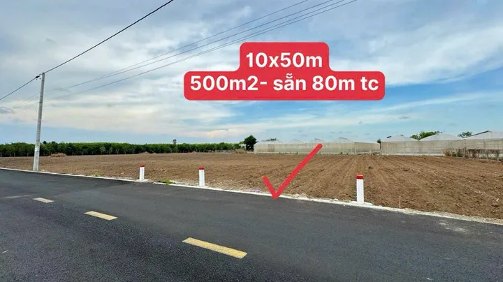 Bán Đất 500m² thổ cư 80m² giá 1.15 tỷ tại Xã Phước Long Thọ Huyện Đất Đỏ Bà Rịa - Vũng Tàu