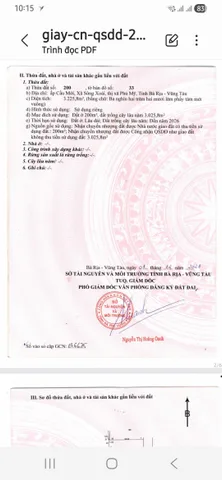 Bán Đất  có thổ 200m²  tại Xã Sông Xoài