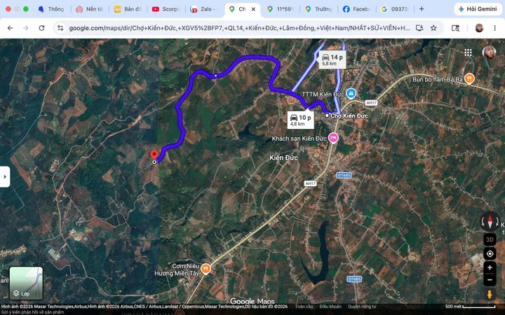Bán Đất 1000m² giá 120 triệu tại Xã Kiến Đức Lâm Đồng