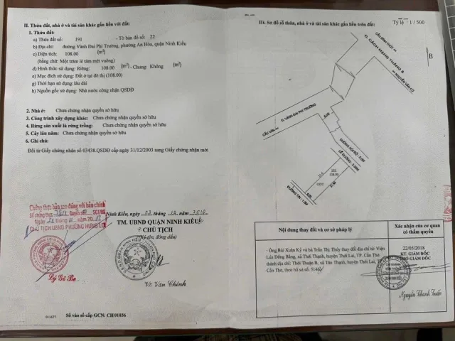 Bán Đất 5m² thổ cư 100m² tặng nhà cấp 4 giá 4.5 tỷ tại hẻm 307 Đường Nguyễn Đệ Phường Cái Khế Cần Thơ