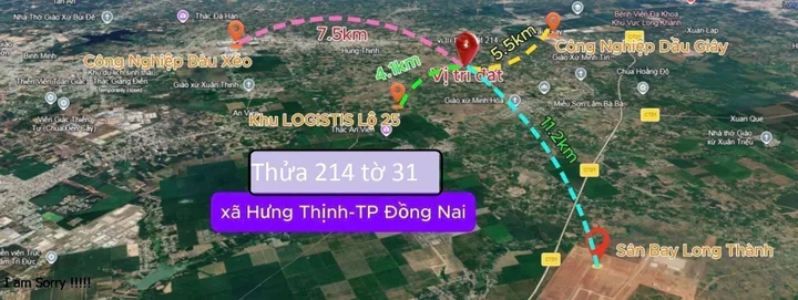 Bán Đất 1429m² giá 2 tỷ tại Đường Hưng Bình 1 Xã Hưng Thịnh Huyện Trảng Bom Đồng Nai