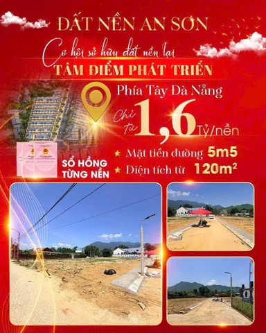 Bán Đất 120m² thổ cư 120m² giá 1.6 tỷ tại Xã Bà Nà Đà Nẵng