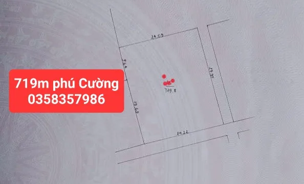 Bán Đất 712m² thổ cư 712m² giá 15.9 tỷ tại Xã Nội Bài Hà Nội