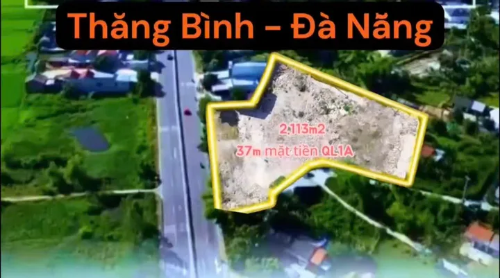 Bán Đất 2113m² thổ cư 500m² giá 18 tỷ tại Đường Quốc lộ 1A Xã Bình Phục Huyện Thăng Bình Quảng Nam
