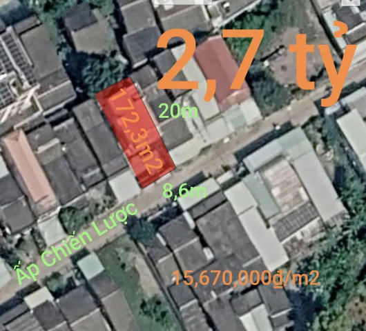 Bán Nhà riêng 172m² thổ cư 172m² giá 2.7 tỷ tại Xã Tân Trụ Tây Ninh