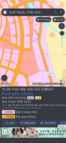 Bán Đất 3982m² thổ cư 300m² giá 12 tỷ tại Xã Ngãi Giao TP. Hồ Chí Minh