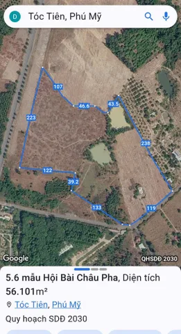 Bán Đất 56000m² thổ cư 750m² giá 168 tỷ tại Xã Châu Pha TP. Hồ Chí Minh