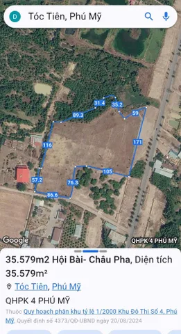Bán Đất 35579m² giá 124 tỷ tại Xã Châu Pha TP. Hồ Chí Minh