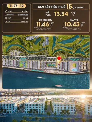 Bán Nhà riêng 75m² thổ cư 75m² giá 10.4 tỷ tại Phường Thủy Nguyên Hải Phòng