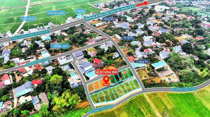 Bán Đất 100m² thổ cư 100m² giá 2.3 tỷ tại Đường Hòa Thạch Xã Hòa Thạch Huyện Quốc Oai Hà Nội