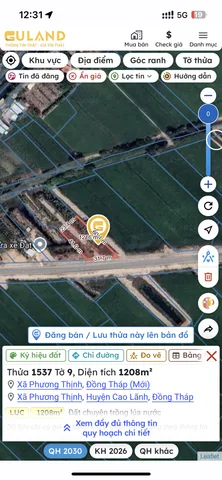 Bán đất 2800m² ngang 31m giá 1.8 tỷ tại Xã Phương Thịnh