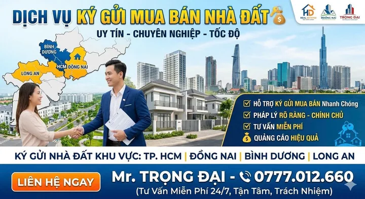 Bán Đất nhận ký gửi gửi khu vực HCM, ĐỒNG NAI, BÌNH DƯƠNG, LONG AN