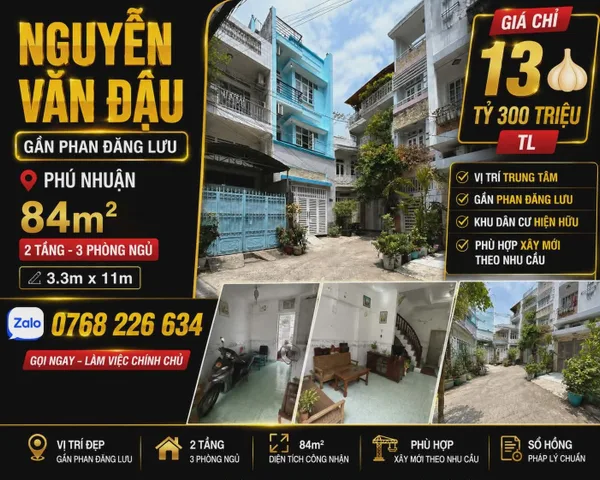 Bán Nhà riêng 33m² thổ cư 33m² giá 13.3 tỷ tại Đường Nguyễn Văn Đậu Phường Bình Lợi Trung TP. Hồ Chí Minh