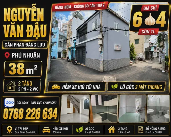 Bán Nhà riêng 38m² thổ cư 38m² giá 6.4 tỷ tại Phường Bình Lợi Trung TP. Hồ Chí Minh
