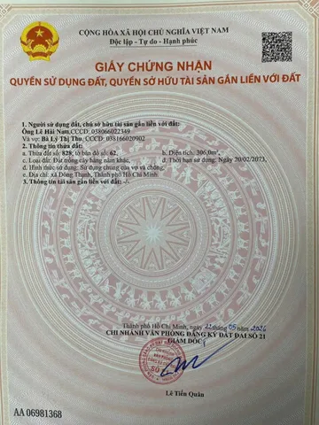 Bán đất thổ cư  HXT  Nguyễn Thị Sáng diện tích 306 m2 giá chỉ 22.3 triệu/m2