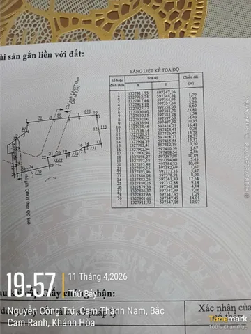 PK5 CAM THÀNH NAM TRONG RANH QH VIN GIÁ CHỈ 1ty250tr 2sao 845m2