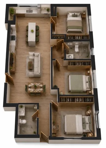 2 căn/tầng 76m2 - Giá 6.77 tỷ - 3PN2WC Arcadia At Lavila Kiến Á