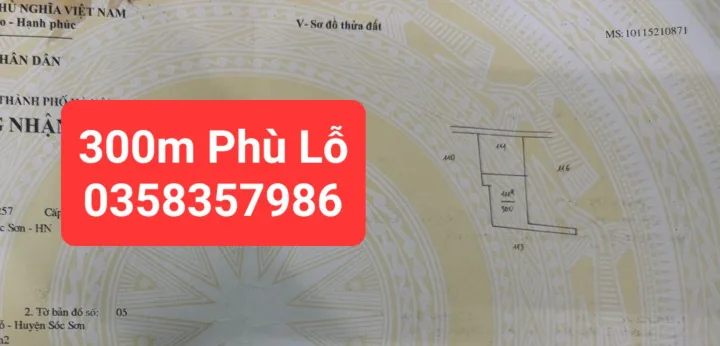 Bán nhà cấp 4 DT 300m vuông,100m Thổ cư,MT20m,giá bán 11 tỷ
