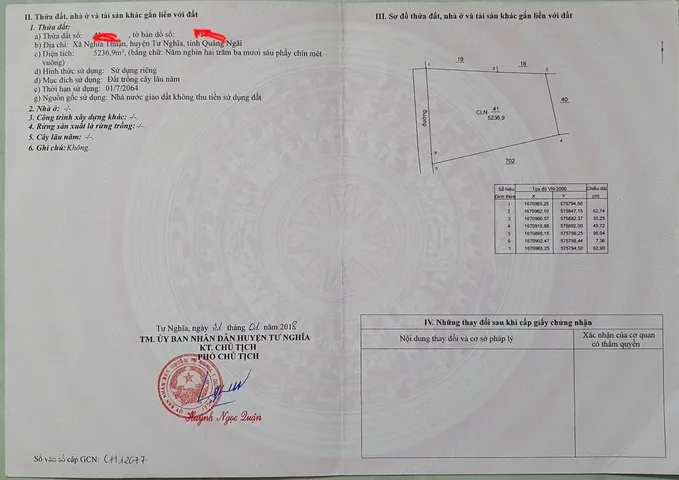 Bán hơn 10 sào đất cây lâu năm nghĩa thuận