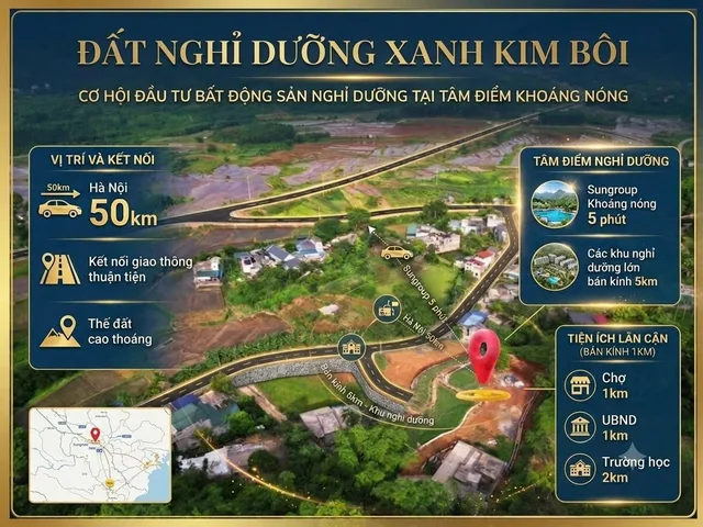 1.8tr/m đất nghỉ dưỡng cực đựp tại kim bôi. Hòa bình