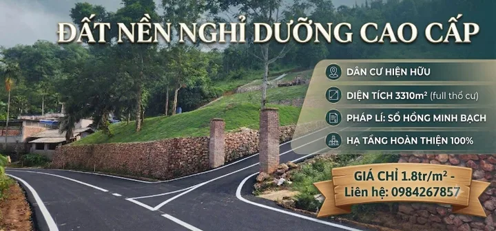 1.8tr/m đất nghỉ dưỡng cực đựp tại kim bôi. Hòa bình