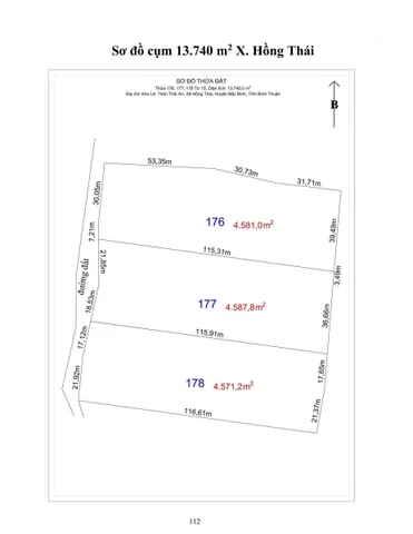 16. Cụm 13.740 m2 X. Hồng Thái
Vị trí đất : Link
 THÔNG TIN LÔ ĐẤT
● Hướng: Tây.
● Pháp lý: Sổ hồng riêng.