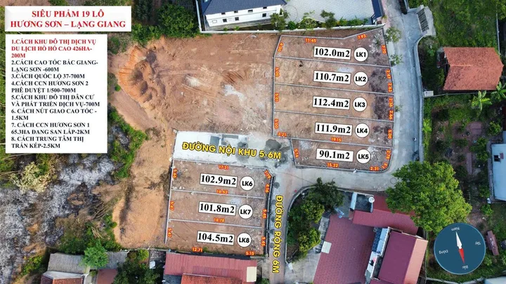 ĐẤT LẠNG GIANG 530TR - NẰM GIỮA 2 CCN HƯƠNG SƠN, SÁT KĐT HỒ HỐ CAO