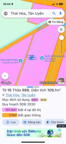 🔥 **CẦN BÁN ĐẤT PHƯỜNG THÁI HÒA – TÂN UYÊN** (CŨ) NAY THUỘC P.TÂN ĐÔNG HIỆP.TP HCM ( MỚI)🔥