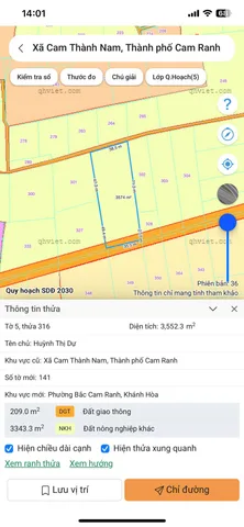 316.5 3552,3m2 450tr/sao
vị trí : THÔN QUẢNG HOÀ CAM THÀNH NAM , CAM RANH
diện tích 3552,3M2 
DIỆN TÍCH ; 3552,3M2 GIÁ 450TR/SAO 
giá tổng bán :1 TỶ 600 TRIỆU
LIÊN HỆ : MINH HIẾU 0389623794 BĐS