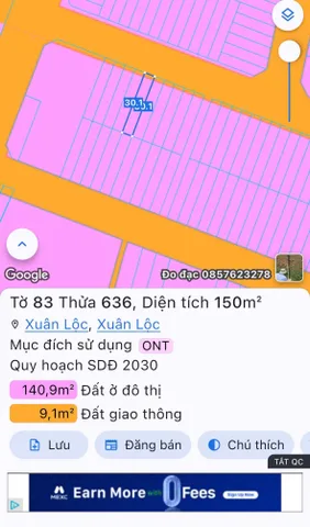 TDC xuân lộc 5x30 Full thổ cư-mặt tiền nhựa
Điện âm-nước âm,vỉa hè-cây xanh cảnh quang đã hình thành.