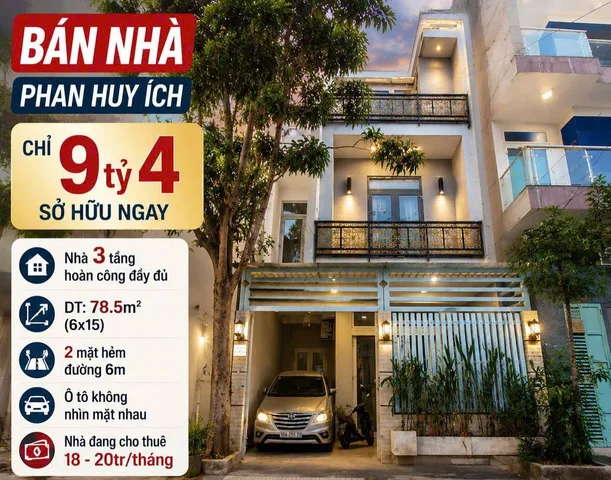 🏠 Nhà 3 tầng, hoàn công đầy đủ
📐 78,5m² (6m x 15m)