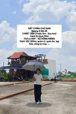 BÁN ĐẤT 2 MẶT TIỀN ĐƯỜNG 5X25 CÁCH QUỐC LỘ 50 Chỉ 500m