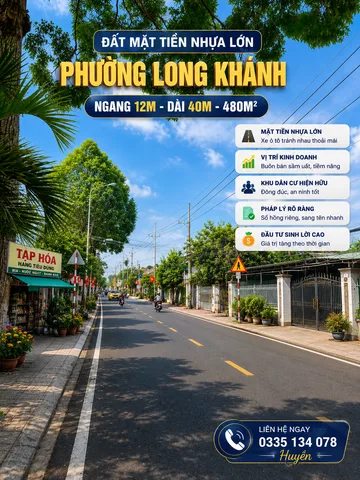 Ngay vòng xoay Bàu Trâm, sổ riêng full thổ cư. Song song với tuyến đường Vành Đai 2.