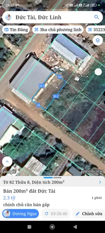 Bán đất đức tài 200m² full thổ cư